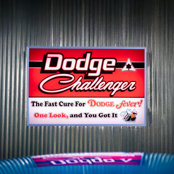 Dodge Challenger 24” x 16” Backlit LED Garage Sign