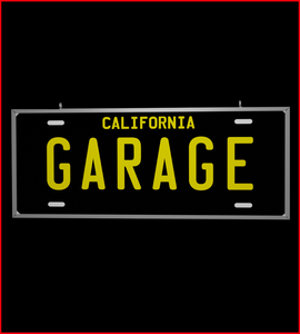 California Garage License Plate (30 inch) Fred's Legendary Signs