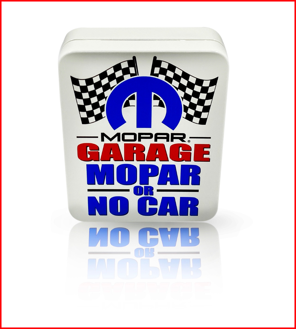 Mopar Garage Racing Flag Locking Key Cabinet - MOGARKC03
