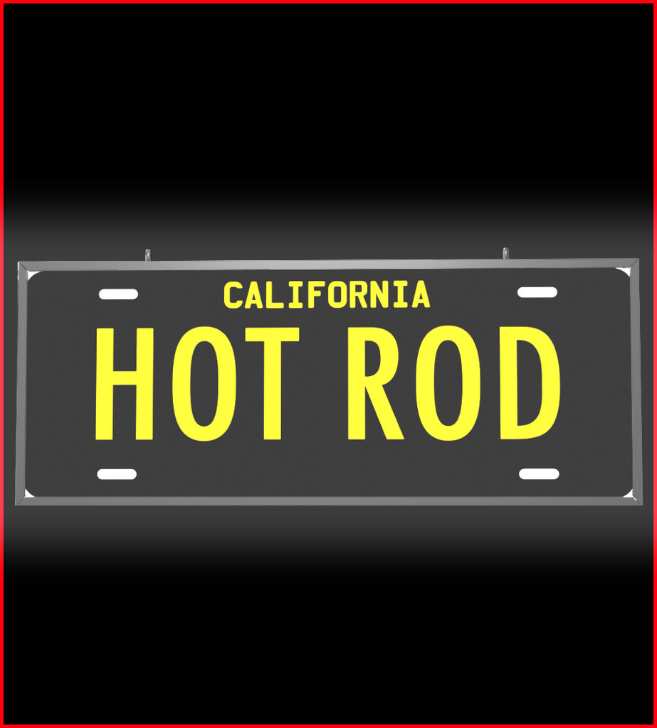30 Inch Backlit LED Lighted Sign California Hot Rod License Plate - 2Calihr