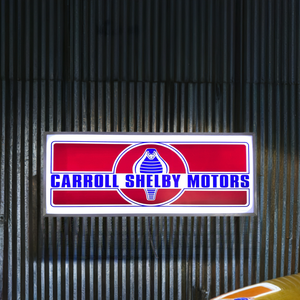 Carroll Shelby Motors Backlit LED Sign – 30"x11" inch | Fred's Legendary Signs