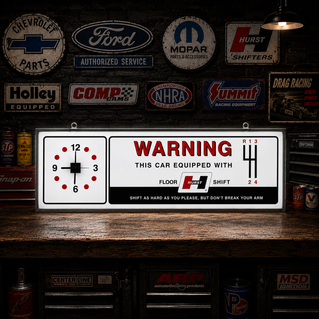 Hurst Shifters 37” x 12” LED Wall Clock