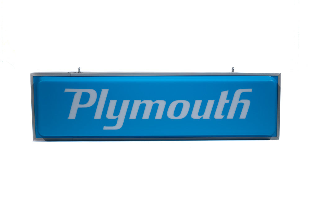 Plymouth Backlit Sign 37 x 10-Inch -PLYMRE-03