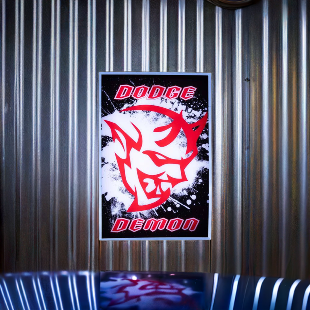 Dodge Demon Backlit Sign 24 x 16 Inch - DDEMSP 01