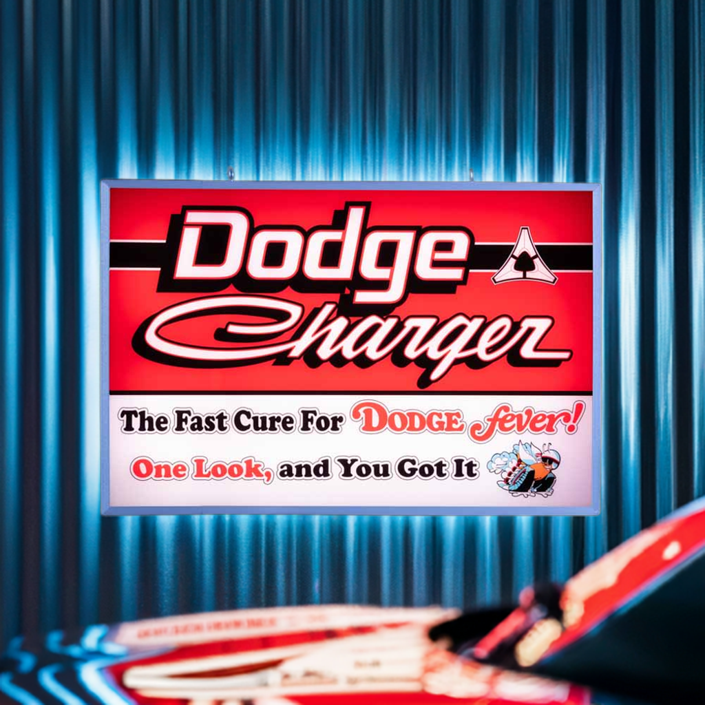 Dodge Charger Backlit Lighted Sign 24 x 16 Inch -DCHARFEV-01