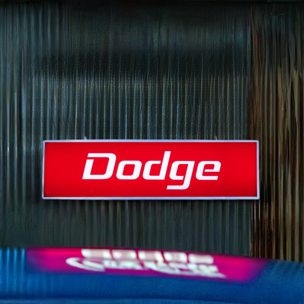 Dodge Red Backlit Sign 37 x 10 inch - DRED-37