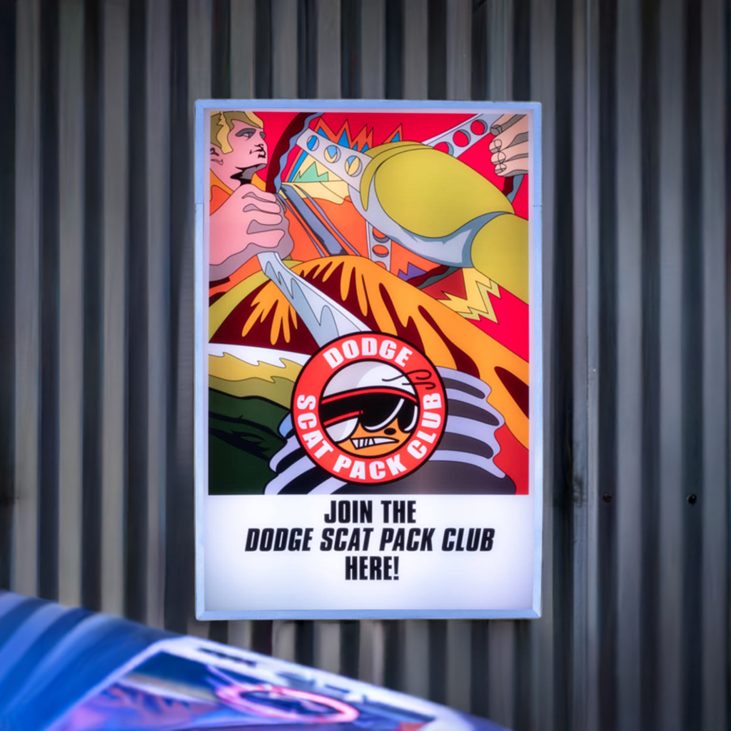 Dodge Scat Pack Club Backlit Sign 24 x 16 Inch - DSCATCB-01