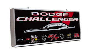 Dodge CHALLENGER Backlit Sign 30 x 12 Inch -DCHALSO-02