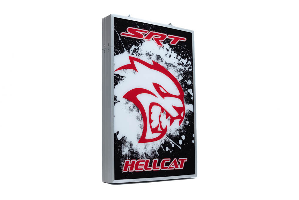 Dodge Hellcat Backlit Sign 24x 16 Inch- DHELSP-01