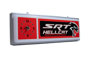 Dodge_Hellcat_backlit_Clock_freds_legendary_signs.com