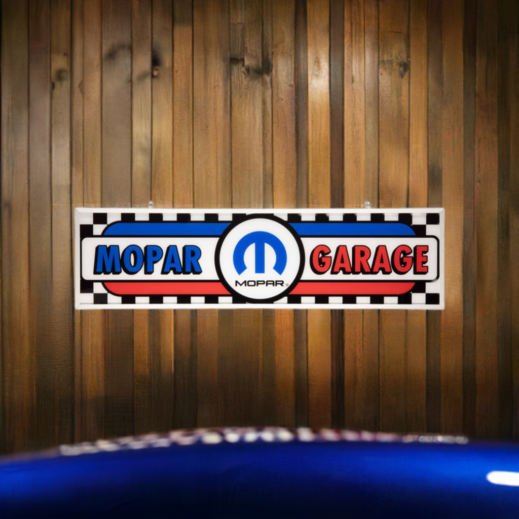 Mopar Led Rope Sign Mopar Garage 37” x 10” Backlit LED Garage Sign
