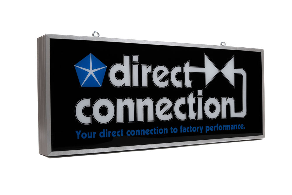 Direct Connection Sticker Mopar Direct Connection 30” x 12” Backlit LED Garage Sign