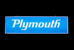 Plymouth Backlit Sign 37 x 10-Inch -PLYMRE-03