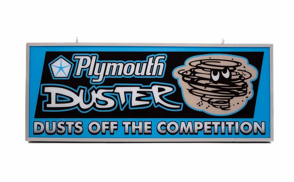 Plymouth Duster Backlit Sign 30 x 12 inch -PLYDUS-02