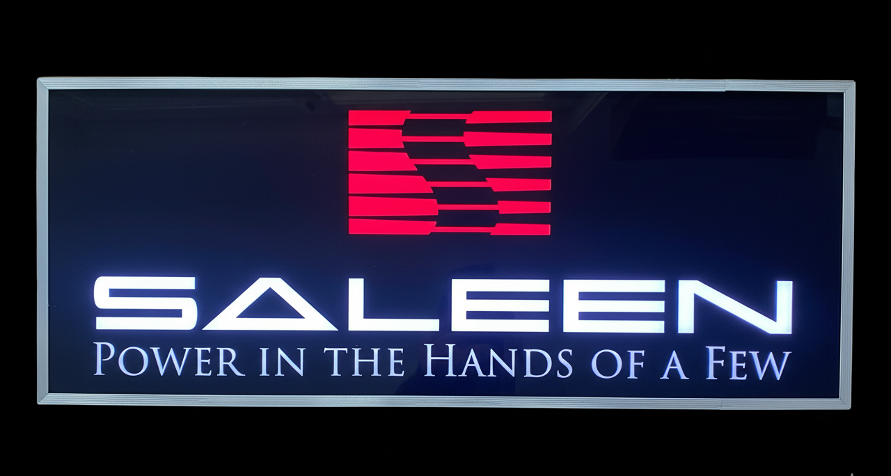 Saleen Performance Backlit Sign 30 x 12 Inch - SALN02