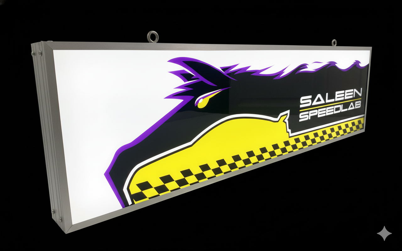 Saleen Speedlab Backlit Sign 37 x 10 Inch - SALSL03