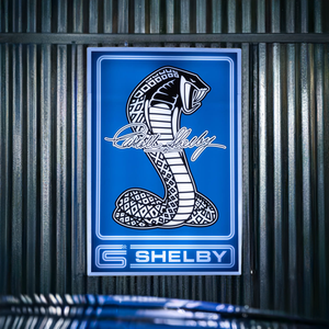 Shelby American Signature Backlit LED Sign – 24"x16" – Official Shelby Garage Decor 1SHELSIG