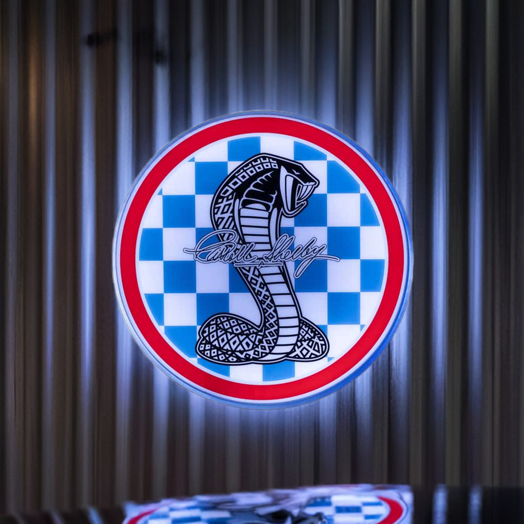 Shelby American Cobra Signature Backlit Sign 30 inch - 5SHELAM