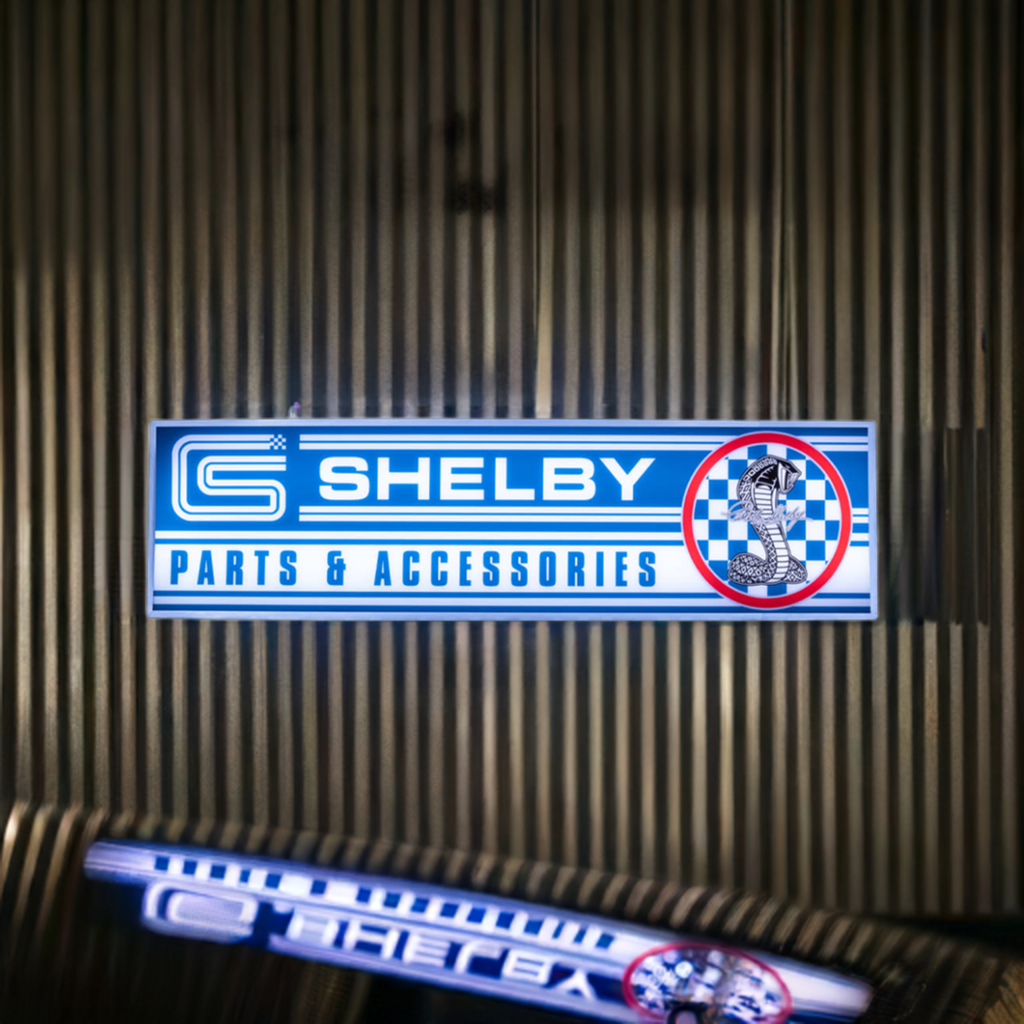 Shelby Parts & Accessories Backlit LED Sign – 37"x10" | Fred's Legendary Signs