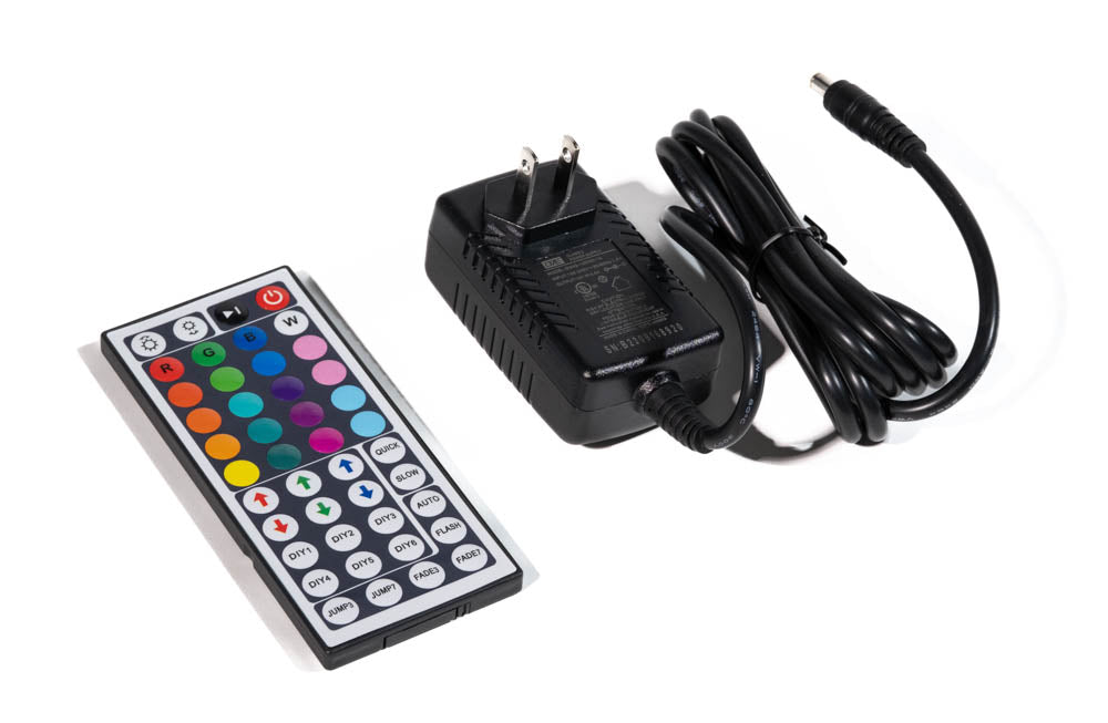 View of Shelby American LED Sign showing remote and power supply