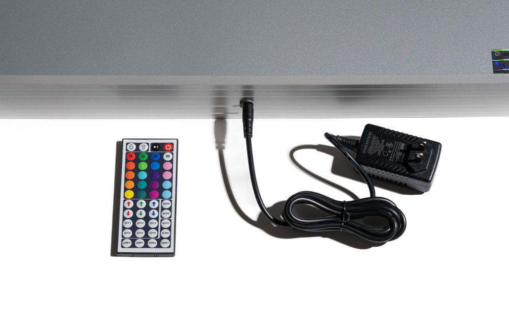 View of Shelby American officially licensed LED Sign showing remote and external power supply 