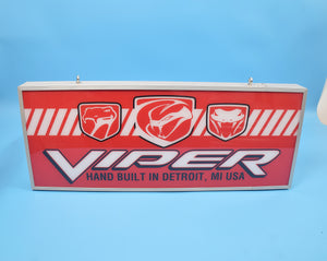 Dodge Viper Backlit Sign 30 x 12 inch - DVIPR-02