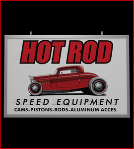 24 INCH BACKLIT LED HOT ROD SPEED EQUIPMENT SIGN - HOTRSEP Fred's Legendary Signs