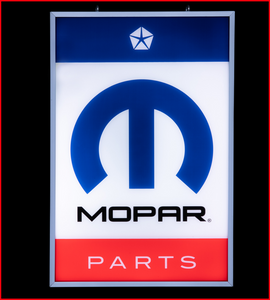  Mopar Backlit LED Sign, Mopar Neon Sign, Perfect for Displaying in Your Garage, Man Cave, Shop, or home.
