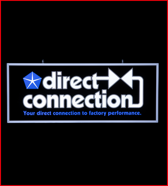 Mopar Direct Connection 30 Inch Backlit LED Lighted Sign - DCblk003