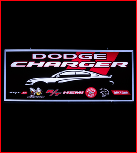 Dodge Charger Backlit Sign 30 x 12 Inch -DCHARSO-02