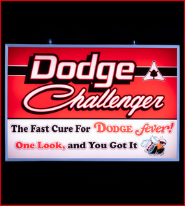 Dodge Challenger Backlit Lighted Sign 24 x 16 Inch - DCHALFEV-01