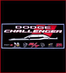 Dodge CHALLENGER Backlit Sign 30 x 12 Inch -DCHALSO-02