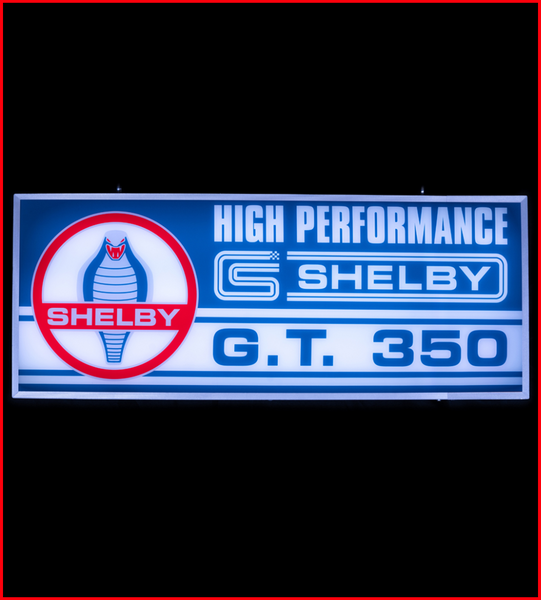 Shelby GT-350 Backlit Sign 30 x 12 inch -2SHELGT