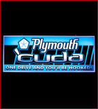 Plymouth Cuda Backlit Sign 30 x 11 inch - PLYCUD-02