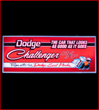 Dodge CHALLENGER RT Backlit Sign 30 x 12 Inch - DCHERT-01