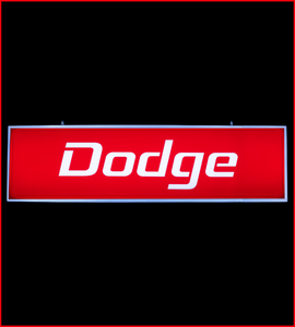 Dodge Red Backlit Sign 37 x 10 inch - DRED-37