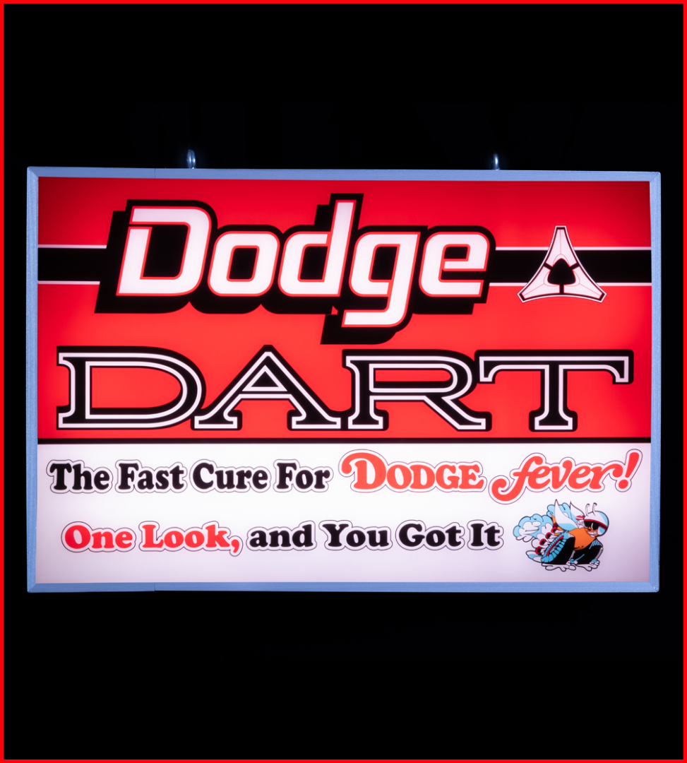 Dodge Dart Backlit Lighted Sign 24 x 16 Inch - DDART-01