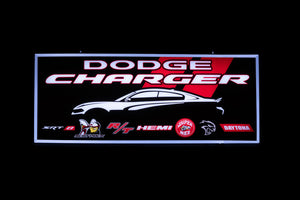 Dodge Charger Backlit Sign 30 x 12 Inch -DCHARSO-02