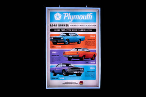 Plymouth ROAD RUNNER Backlit Sign 24 x 16-PLYRR01