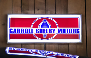 Carroll Shelby Motors Backlit LED Sign – 30"x11" inch | Fred's Legendary Signs