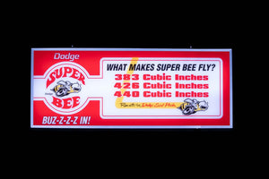 Dodge Super Bee Backlit Sign 30 x 12 Inch -DSBEE-02