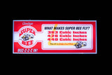 Dodge Super Bee Backlit Sign 30 x 12 Inch -DSBEE-02